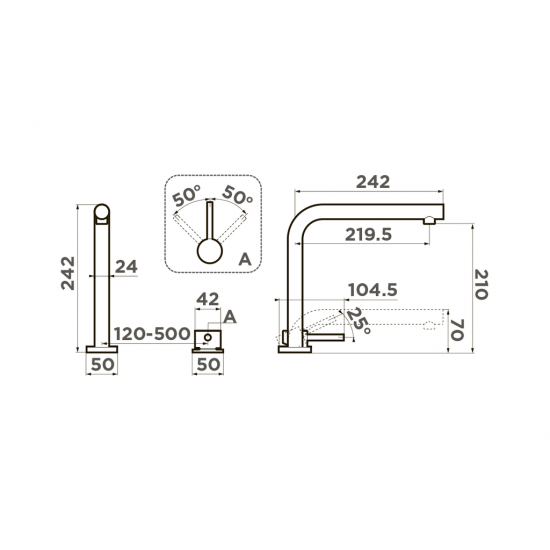 Кухонный смеситель OMOIKIRI NARA