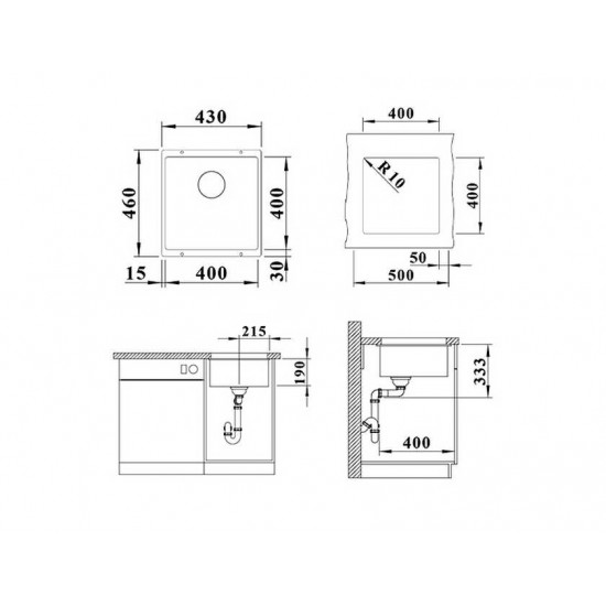 Blanco ROTAN 400-U вулканический серый
