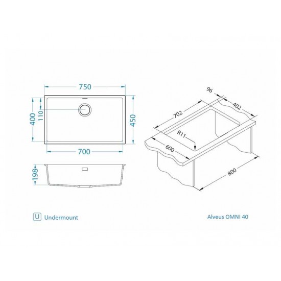 ALVEUS OMNI 40 GRANITAL CONCRETE-G81