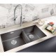 Blanco SUBLINE 480/320-U SILGRANIT PuraDur  черный c отв.арм. InFino