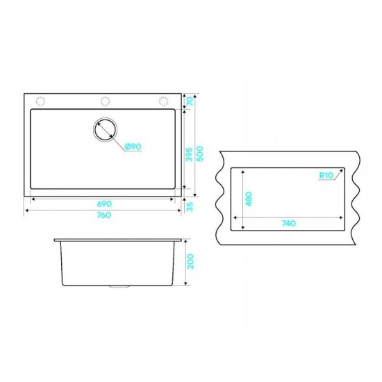 Kuchenstern OBEN 80  α-Granit