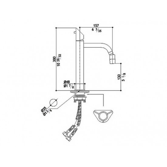 MGS 011545238B T45 S (матовый) смеситель MGS