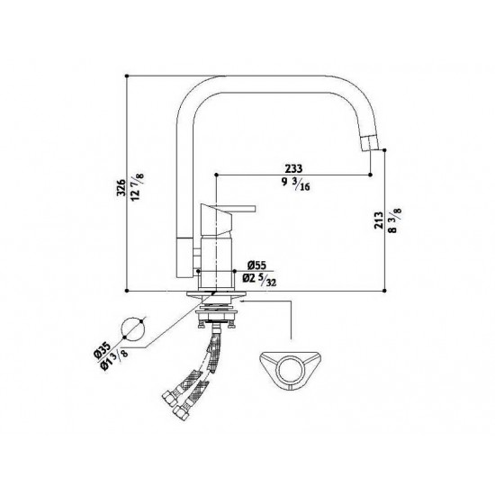 MGS 0112RA238B Randa SQ (матовый) смеситель MGS
