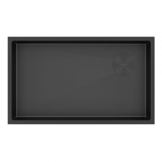 Мойка для кухни Paulmark Next-Skew 74 см черная матовая PM887444-MBN