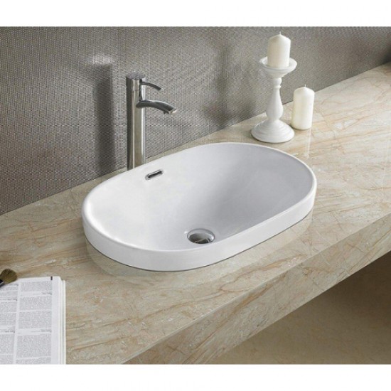 Раковина Ceramalux 60 см белая 5006С