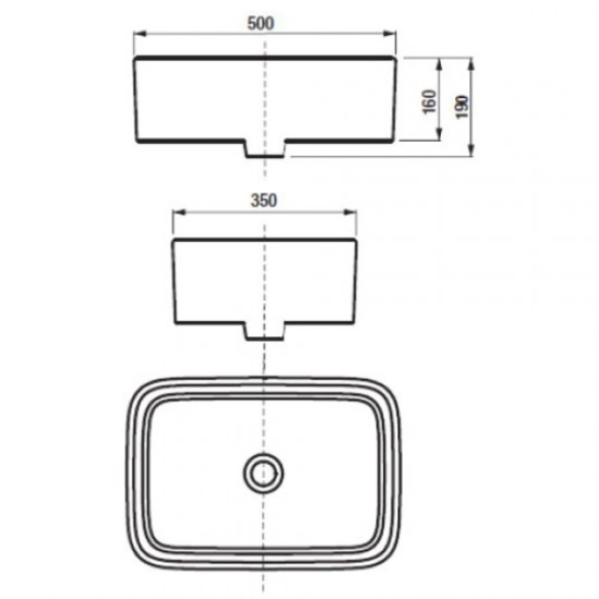 Раковина Акватон Mila 50 см прямоугольная 732700B000