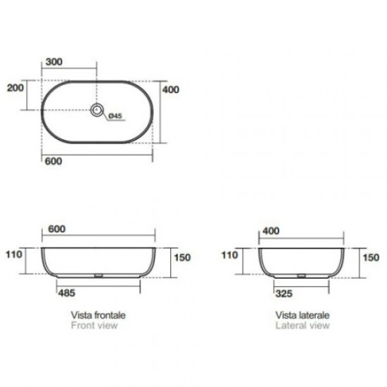 Раковина Kerasan Nolita 60 см белый матовый 534330