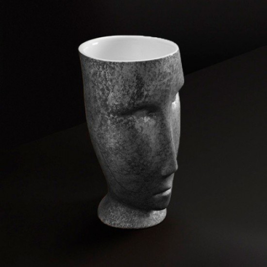 Раковина напольная Kerasan Artwork Moloco белый/античная платина 474061