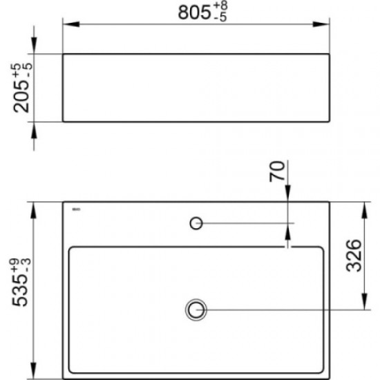 Раковина Keuco Edition 90 80 см серый сланец 39062908001