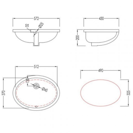 Раковина встраиваемая Devon&Devon White 56 CTPLASOINB.CO
