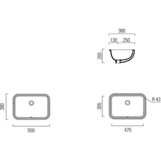 Раковина врезная GSI Pura 7243