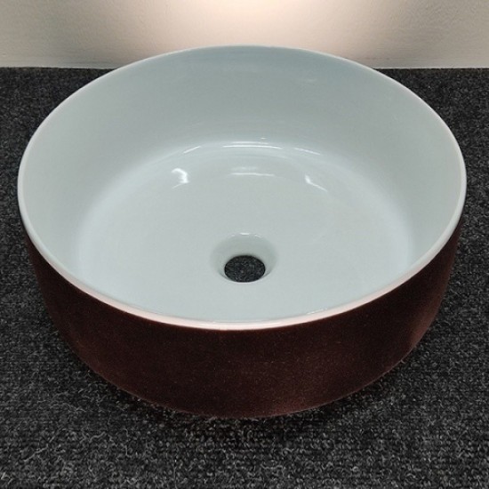 Раковина Artceram Cognac 42 см testa di moro COL001 01 65 bianco/testa di moro