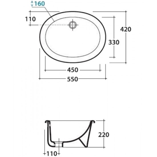 Раковина встраиваемая Globo Gradoli VA019