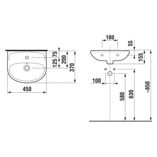 Раковина Jika Lyra Plus 8153820001041