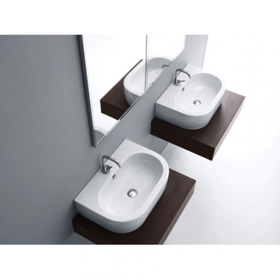 Раковина с отверстием под смеситель Kerasan Flo 3150bi*1 315001*1