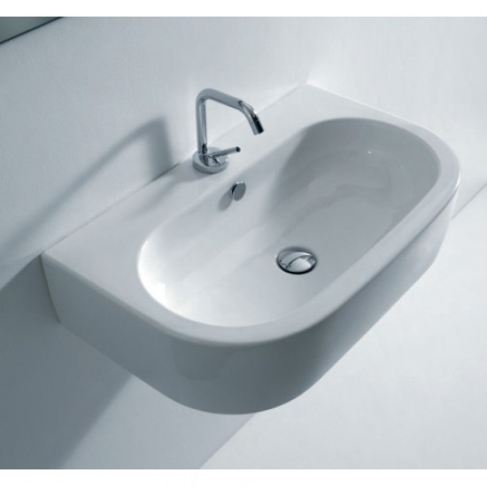 Раковина с отверстием под смеситель Kerasan Flo 3150bi*1 315001*1