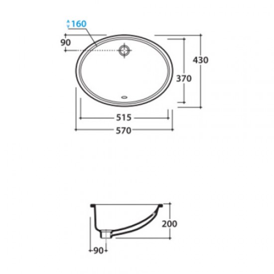 Раковина встраиваемая Globo Sibari VA018