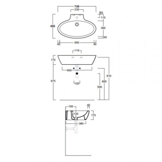 Раковина Simas LFT Spazio LFT 34