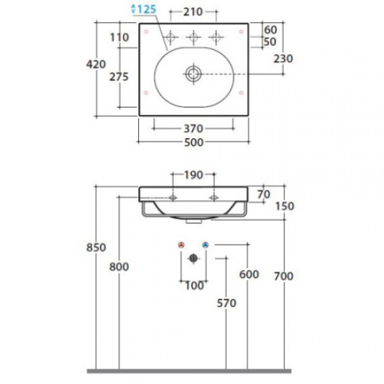 Раковина Globo Classic SCL50