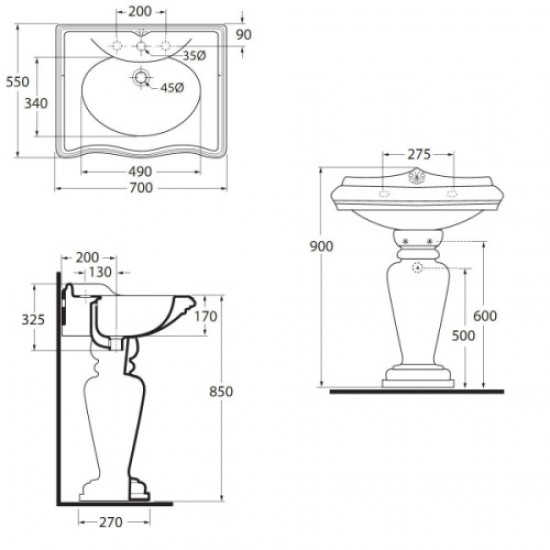 Раковина Azzurra Jubilaeum JUB200