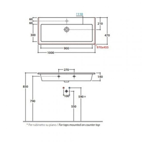 Раковина Globo Forty3 FO100
