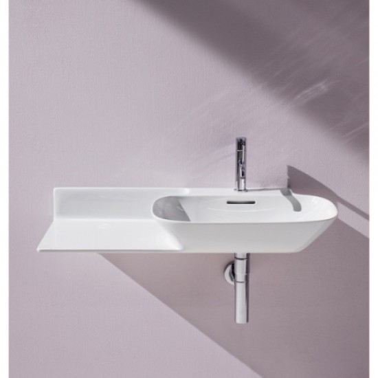 Раковина Laufen Ino 90 см полка слева белая матовая 8.1330.1.757.104.1