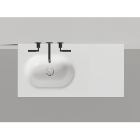 Раковина Salini Onda Flow Oval 200 см белый матовый 1402204MN