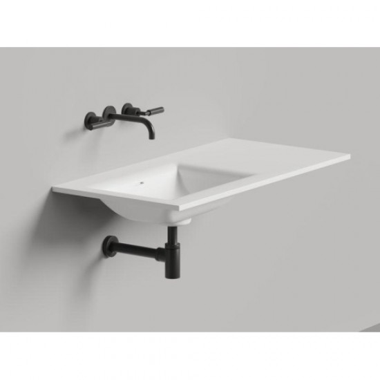 Раковина Salini Onda Flow Square 200 см белый матовый 1402206MN