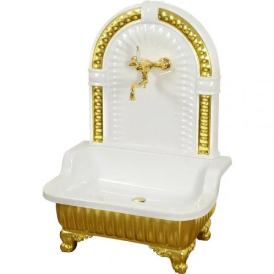 Раковина напольная Migliore Olivia Zampa золото/белый 26261