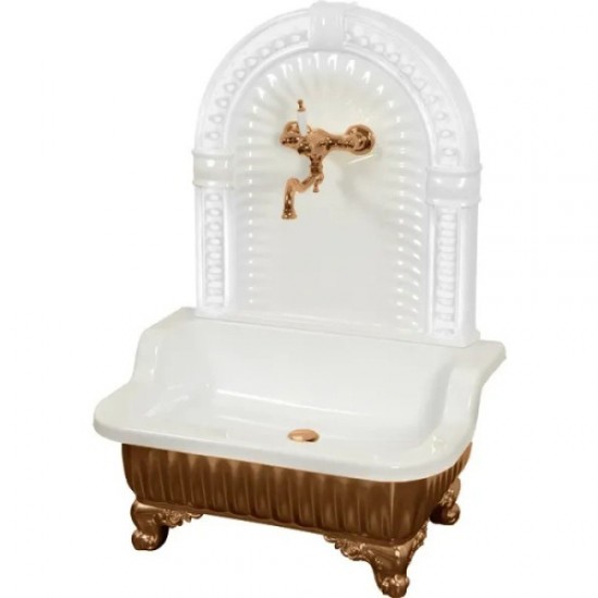 Раковина напольная Migliore Olivia Zampa бронза/белый 26269