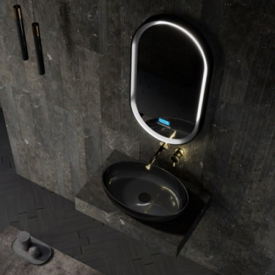 Раковина Abber Karbon 60 см накладная AK2041