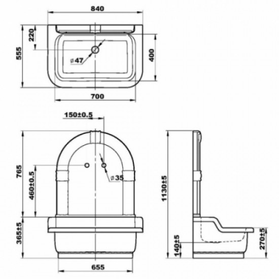 Раковина напольная Migliore Olivia хром 27012