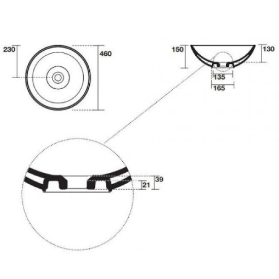 Раковина Kerasan Ciotola 46 см Verde Muschio 430311 Verde muschio *0
