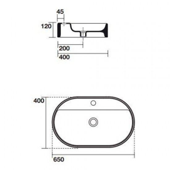 Раковина Kerasan Ciotola 65 см Grigio Matt 028559*1