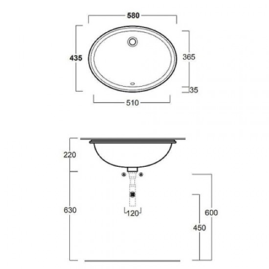 Раковина Simas Top e lavabi d'Arredo 58 см черная S 53 NE