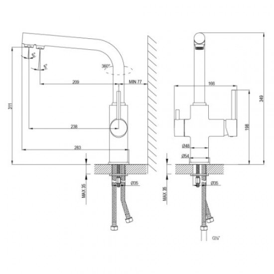 Смеситель для питьевой воды Lemark Comfort хром LM3060C Hanex