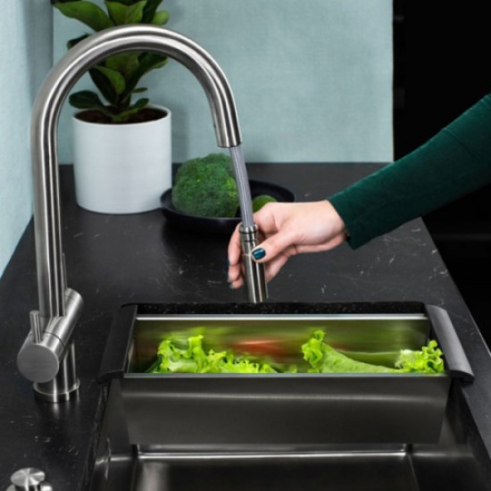 Смеситель для питьевой воды Omoikiri Akita-S BN нержавеющая сталь 4994302 Hanex