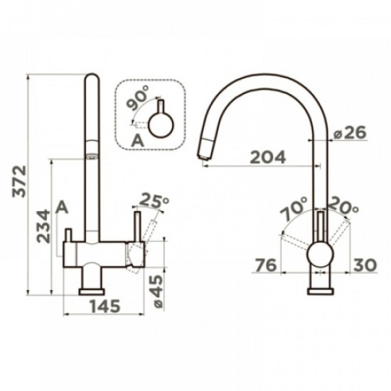 Смеситель для питьевой воды Omoikiri Yamada BN нержавеющая сталь 4994225 Hanex