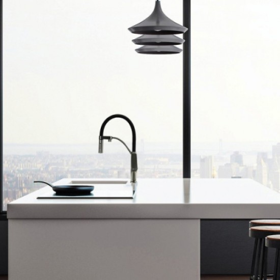 Смеситель для питьевой воды Lemark Bronx с гибким изливом графит LM3761GM Hanex