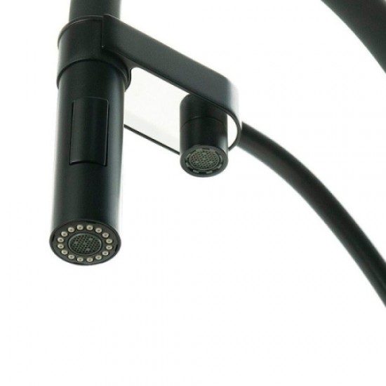 Смеситель для питьевой воды Lemark Bronx с гибким изливом черный LM3761BL Hanex