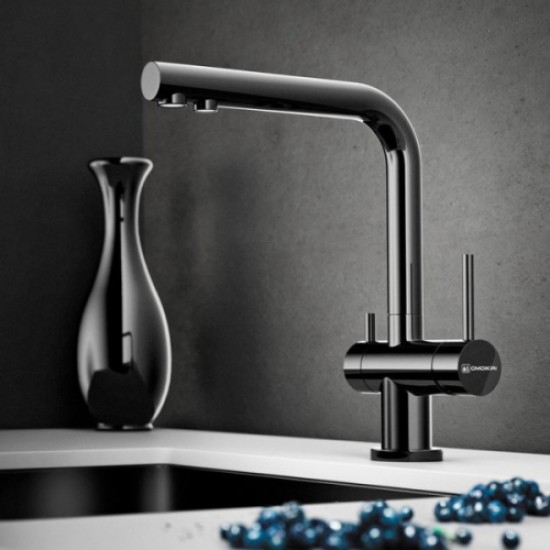 Смеситель для питьевой воды Omoikiri Nagano GM вороненая сталь 4994179 Hanex