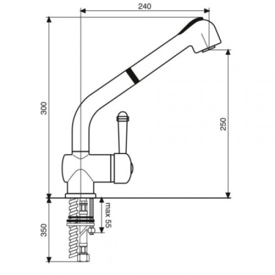 Смеситель для кухни Emmevi Laguna 4066 Hanex