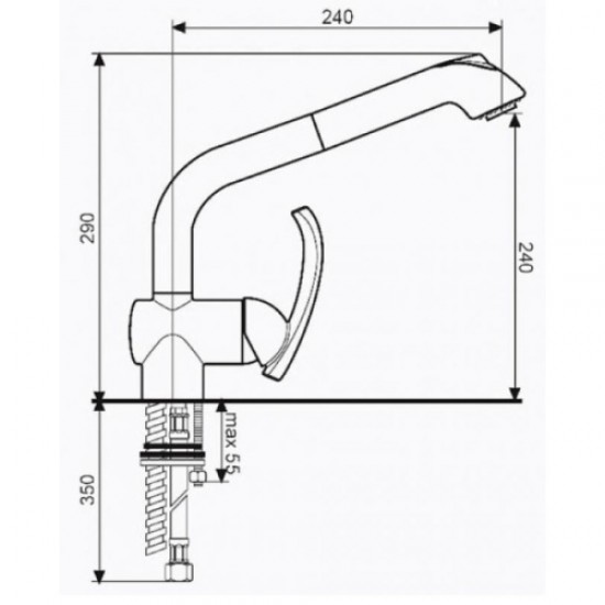 Смеситель для кухни Emmevi Dakota 73066 Hanex