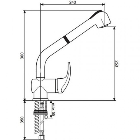 Смеситель для кухни Emmevi Anubis 7066 Hanex