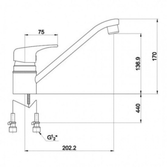 Смеситель для кухни Timo Standard хром 1930F chrome Hanex