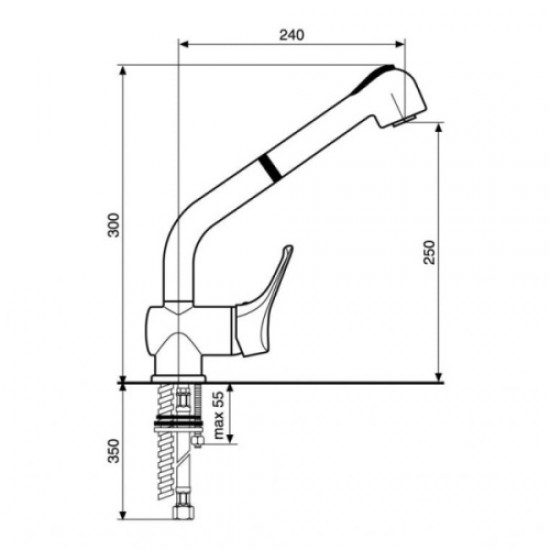 Смеситель для кухни Emmevi Zeus 3066Z CR3066Z Hanex