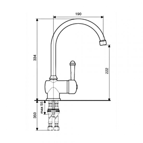 Смеситель для кухни Emmevi Laguna 4074 Hanex
