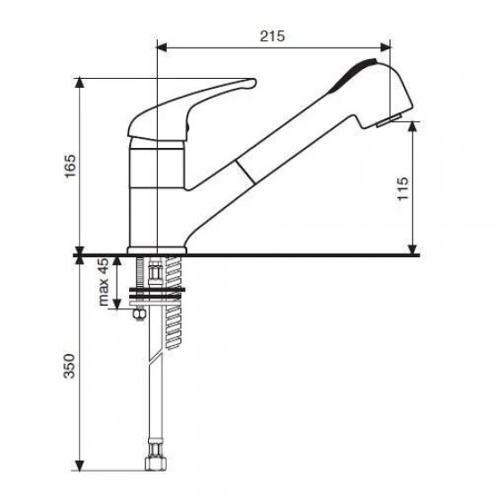 Смеситель для кухни Emmevi Anubis 7065 Hanex