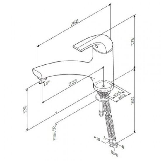 Смеситель для кухни Am.Pm Sense излив 223 мм хром F7500032 Hanex