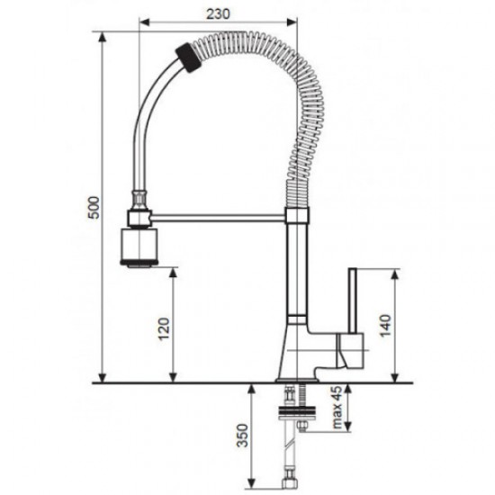 Смеситель для кухни, Emmevi Piper 45010 CR45010 Hanex